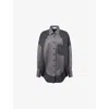 Stella Mccartney Flannel Wool Shirt With Color Block Design In Gray