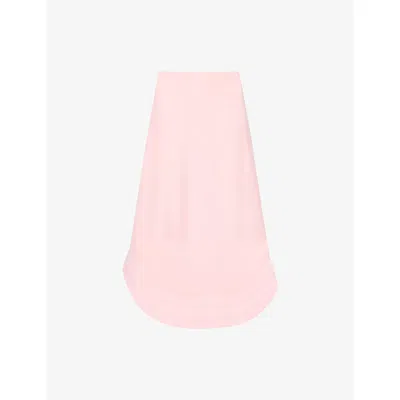 Stella Mccartney Womens Ballet Pink Draped High-rise Silk-blend Midi Skirt