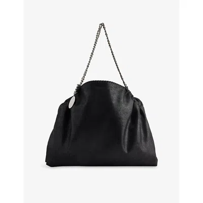 Stella Mccartney Womens Black Falabella Drawstring Faux-leather Shoulder Bag