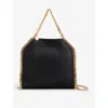 Stella Mccartney Falabella Mini Black Handbag With Handle And Chain Shoulder Strap In Eco Leather Woman In Black