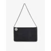 Stella Mccartney Womens Black Falabella Pochette Faux-leather Shoulder Bag In Black