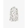 Stella Mccartney Womens Cream High Summer Cherry-print Silk Shirt