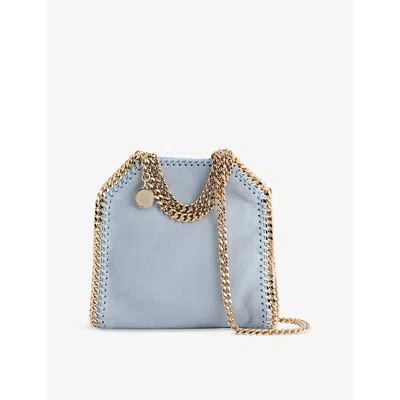 Stella Mccartney Womens Duck Blue Falabella Tiny Woven Tote Bag