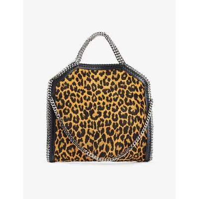 Stella Mccartney Womens Falabella Leopard-pattern Woven Tote Bag