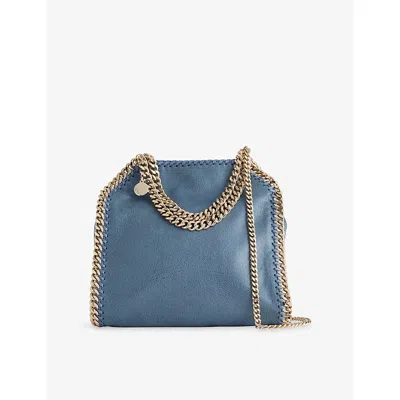 Stella Mccartney Womens  Falabella Mini Faux-leather Tote Bag In Blue