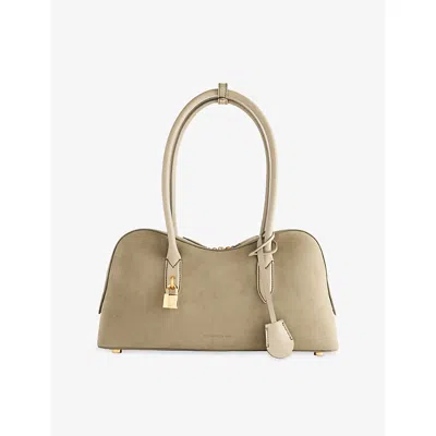 Stella Mccartney Womens Ryder Small Faux-suede Tote Bag Khaki