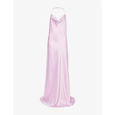 Stella Mccartney Womens Light Orchid Envers Backless Satin Slip Dress In Pink