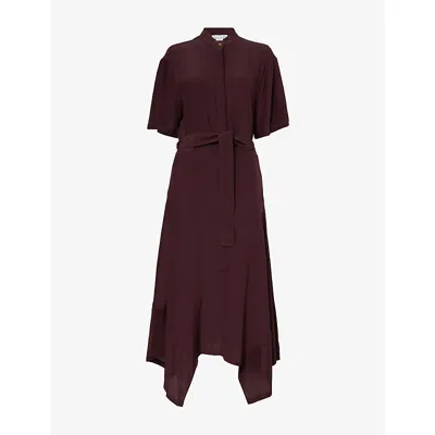 Stella Mccartney Womens Iconic Silk Midi Dress Raisin