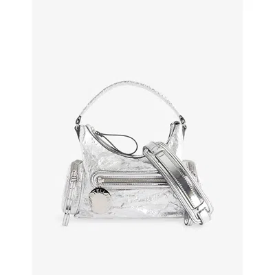 Stella Mccartney Womens Silver Dartmoor Metallic Cross-body Bag