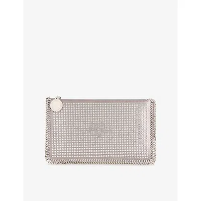 Stella Mccartney Womens Silver Falabella Woven Shoulder Bag