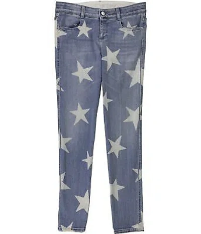 Pre-owned Stella Mccartney Womens Star Fitted Jeans In Ltpasblue