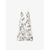 Stella Mccartney Cherry Print Sleeveless Mini Dress In White