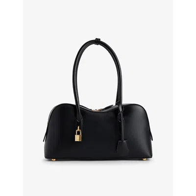 Stella Mccartney Ryder Grainy Eco Mat Shoulder Bag In Black
