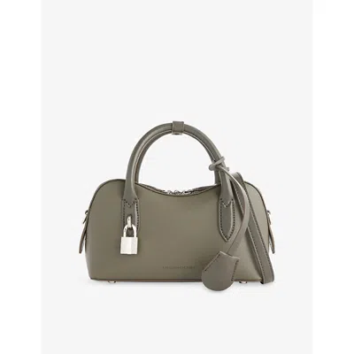 Stella Mccartney Womens Dark Olive Ryder Vegan-leather Top-handle Bag In Green