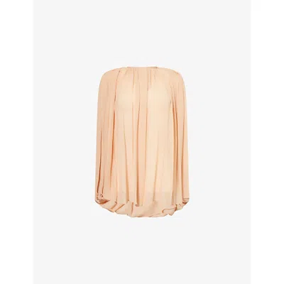 Stella Mccartney Womens Draped Sleveless Silk Top Tearose
