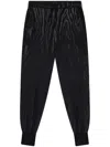 Stella Mccartney Ladies Black Wood-grain Effect Tapered Trousers In Black