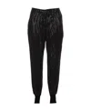 Stella Mccartney Wood-grain Effect Tapered Trousers In Black