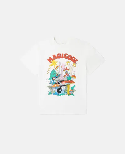 Stella Mccartney Kids' Woodland Friends Crewneck T-shirt In White