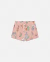 Stella Mccartney Woodland Print Drawstring Shorts In Pink