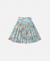Stella Mccartney Woodland Print Pleated Skirt In Green
