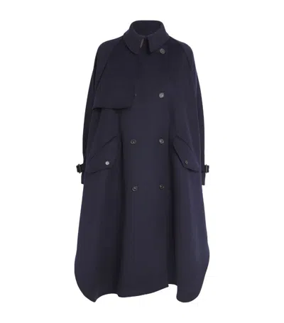 STELLA MCCARTNEY STELLA MCCARTNEY WOOL A-LINE TRENCH COAT