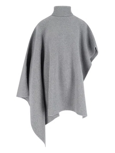 STELLA MCCARTNEY WOOL AND CASHMERE CAPE - GREY