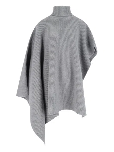STELLA MCCARTNEY STELLA MCCARTNEY WOOL AND CASHMERE CAPE – GREY