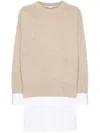 Stella Mccartney Wool And Cotton Layered Sweater