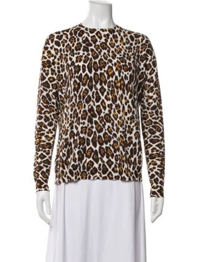 Pre-owned Stella Mccartney Wool Animal Print Top In Multicolor