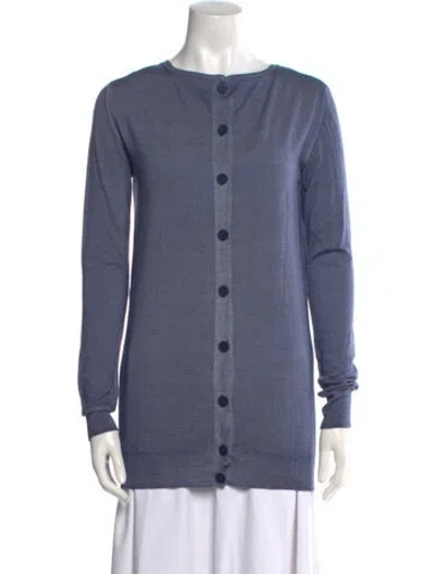 Pre-owned Stella Mccartney Wool Bateau Neckline Sweater In Blue