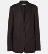 Stella Mccartney Single-breasted Wool Blazer In Brown