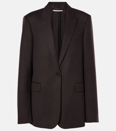 Stella Mccartney Women's Single Breasted Blazer In Dark Chocolate