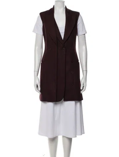 Pre-owned Stella Mccartney Wool Blazer In Burgundy