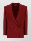 Stella Mccartney Maroon Oversized Blazer In Red