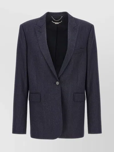 STELLA MCCARTNEY WOOL BLAZER WITH FRONT FLAP POCKETS