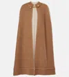 Stella Mccartney Chain-link Knitted Cape In Brown