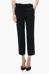 Stella Mccartney Wool Blend Cropped Fit Pants With Hidden Closure