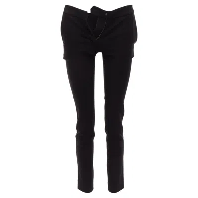 Stella Mccartney Wool Blend High Waist Cropped Skinny Pants In Black