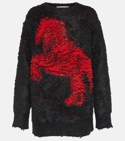 Stella Mccartney + Net Sustain Oversized Jacquard-knit Alpaca-blend Sweater In Multicoloured