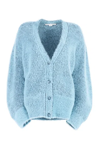 Stella Mccartney Wool Blend Knit Cardigan In Blue
