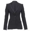 Stella Mccartney Wool Blend Peak Collar Blazer In Black