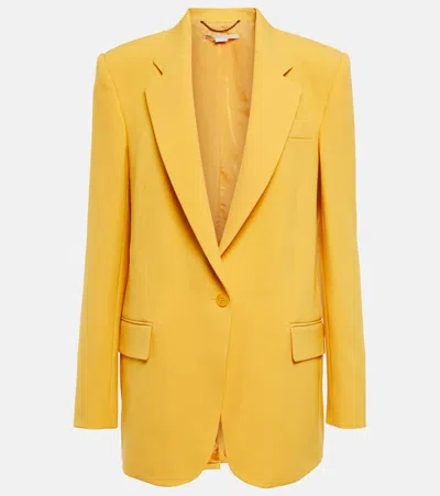 Stella Mccartney Wool-blend Single-breasted Blazer In Sunflower