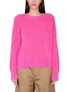 Stella Mccartney Long-sleeved Textured Jumper In Purple