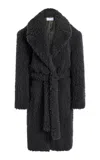 Stella Mccartney Wool-blend Teddy Coat In Grey