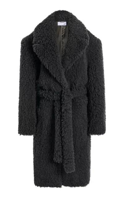 Stella Mccartney Wool-blend Teddy Coat In Grey