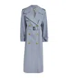 Stella Mccartney Wool-blend Trench Coat In Grey