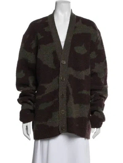 Pre-owned Stella Mccartney Wool Camouflage Print Sweater In Brown