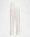 Stella Mccartney Wool Canvas Wide-leg Trousers In White