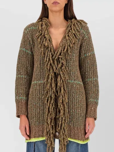 Stella Mccartney Wool Cardigan In Brown