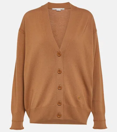 Stella Mccartney Wool Cardigan In Caramel